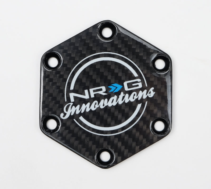 NRG Carbon Fiber Horn Delete Button Circular Logo Front/ Back-thumbmail-1