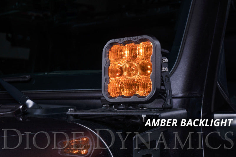 Diode Dynamics SS5 LED Pod Sport - Yellow Flood (Pair)-thumbmail-4