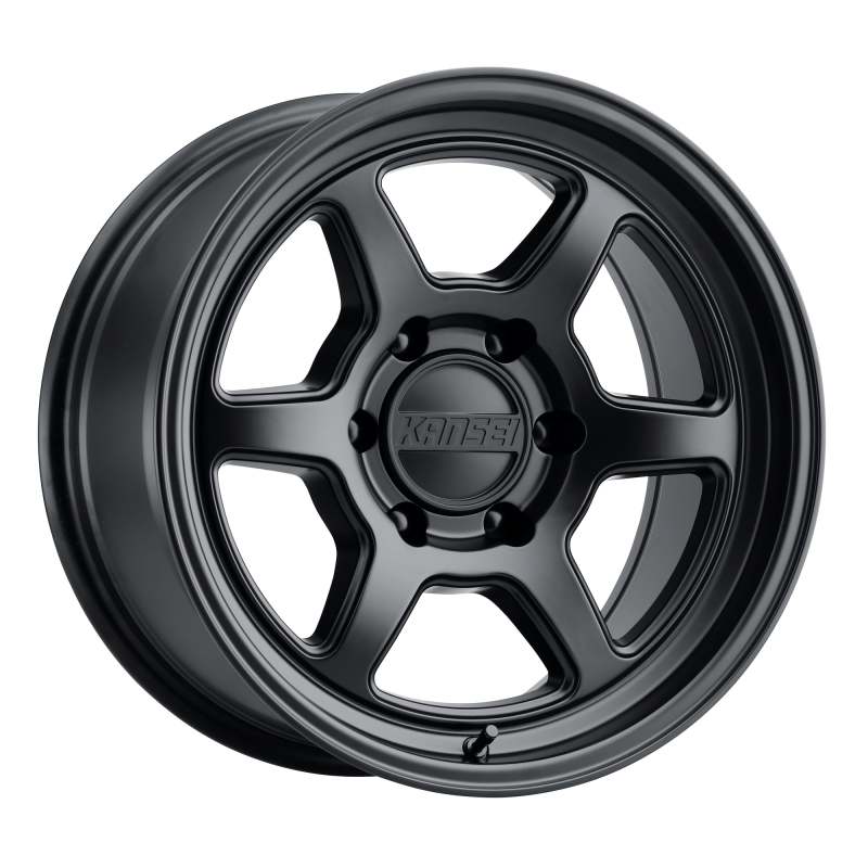 Kansei K14MB Roku 17x8.5in / 6x135 BP / 0mm Offset / 87.1mm Bore - Matte Black Wheel-thumbmail-1