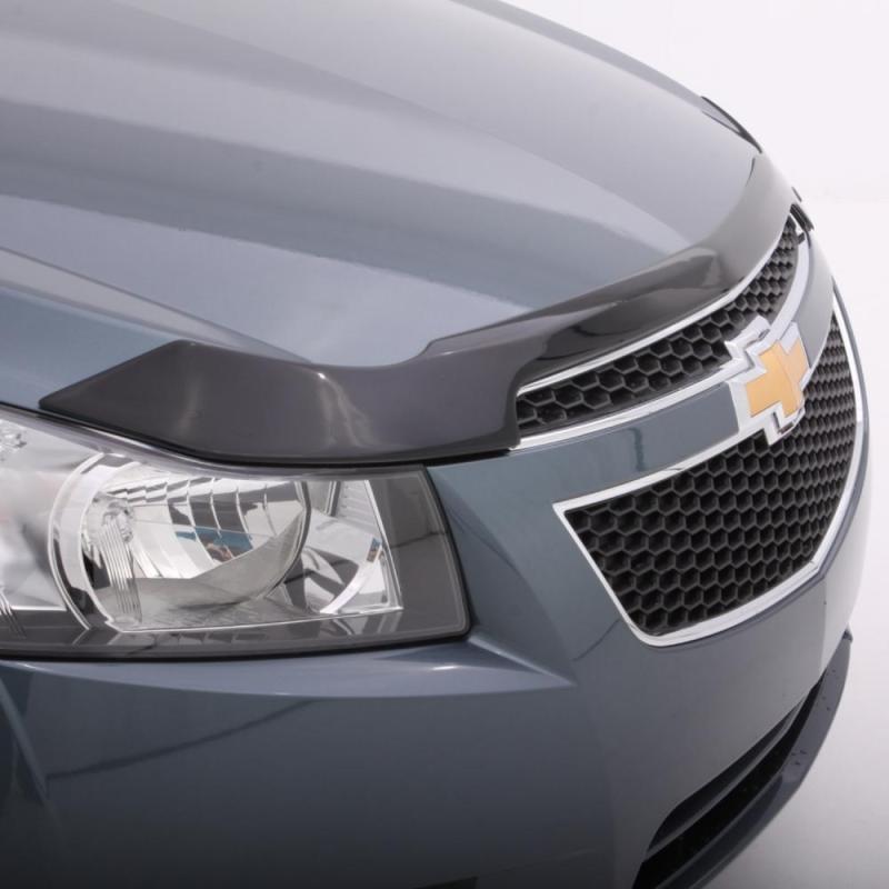 AVS 15-18 Ford Focus (Grille Fascia Mount) Aeroskin Low Profile Acrylic Hood Shield - Smoke-thumbmail-2