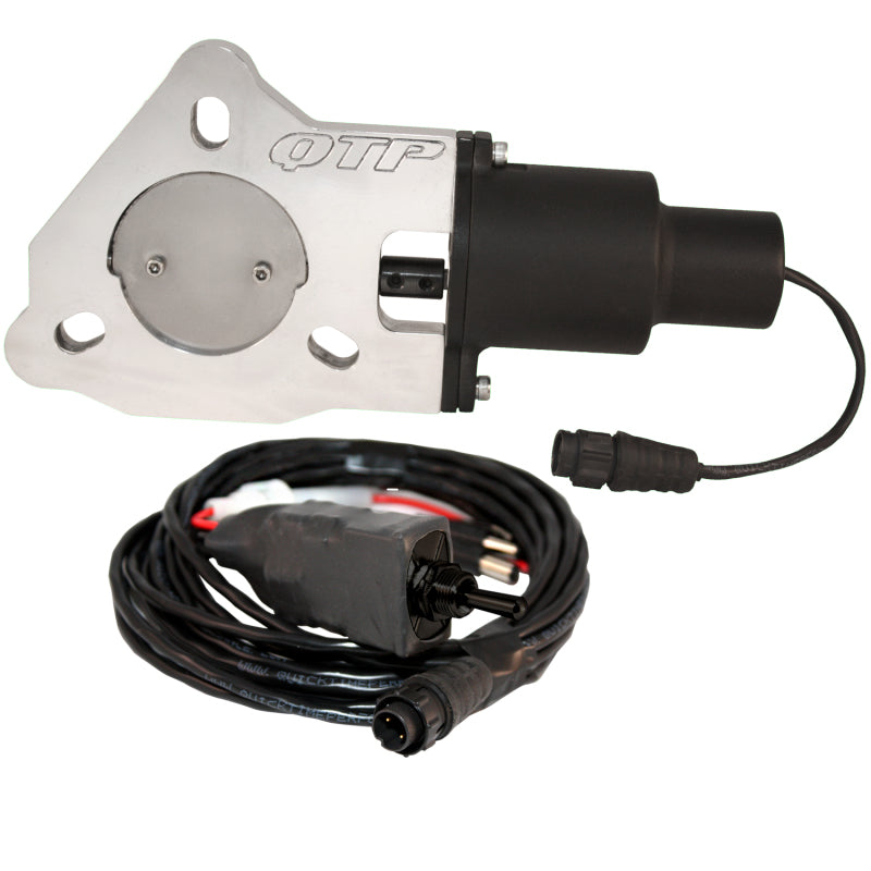 QTP 2.25in Bolt-On QTEC Electric Cutout Valve - Single-thumbmail-1