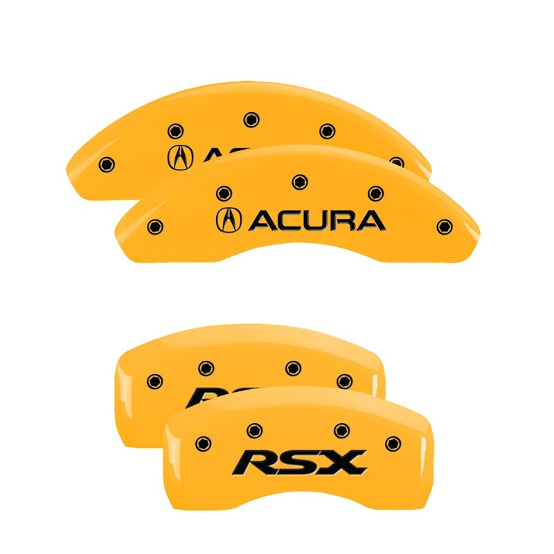 MGP 4 Caliper Covers Engraved Front Acura Rear RSX Yellow Finish Black Char 2003 Acura RSX-thumbmail-1