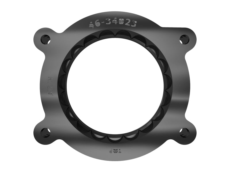 aFe 2020 Vette C8 Silver Bullet Aluminum Throttle Body Spacer / Works With aFe Intake Only - Black-thumbmail-2