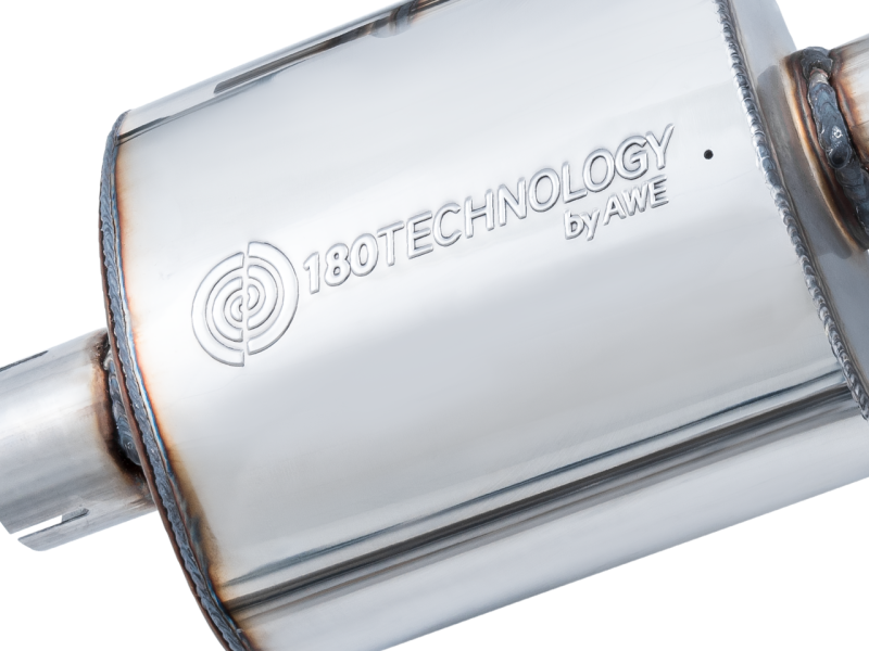 AWE Tuning Audi B9 A4 Touring Edition Exhaust Dual Outlet - Chrome Silver Tips (Includes DP)-thumbmail-7
