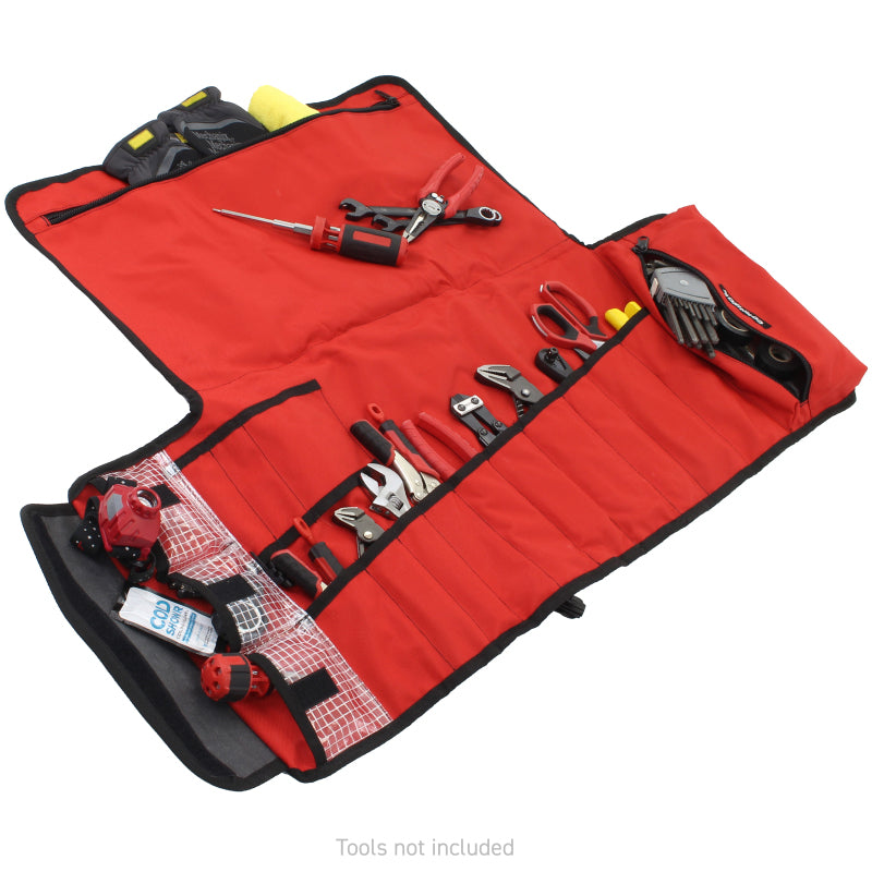Go Rhino XVenture Gear Tool Roll Large (7x7in. Closed) 12oz Waxed Canvas - Black-thumbmail-2
