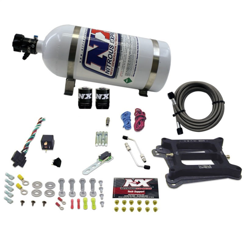 Nitrous Express 4150 4-BBL/Alcohol Nitrous Kit (50-300HP) w/10lb Bottle-thumbmail-2