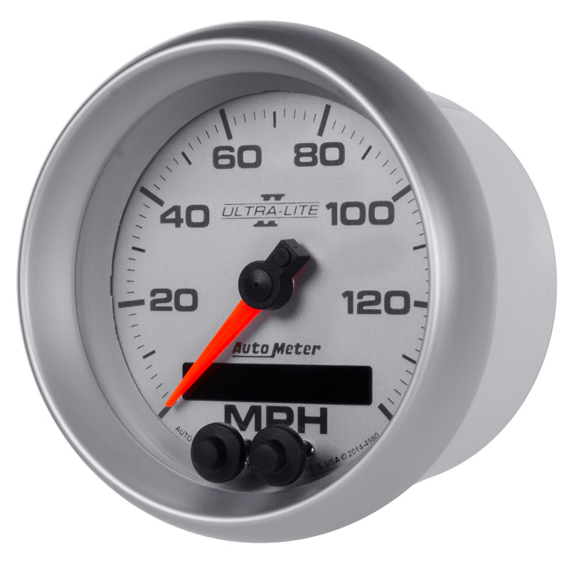 Autometer Ultra-Lite II 3-3/8in 0-140MPH In-Dash Electronic GPS Programmable Speedometer-thumbmail-2