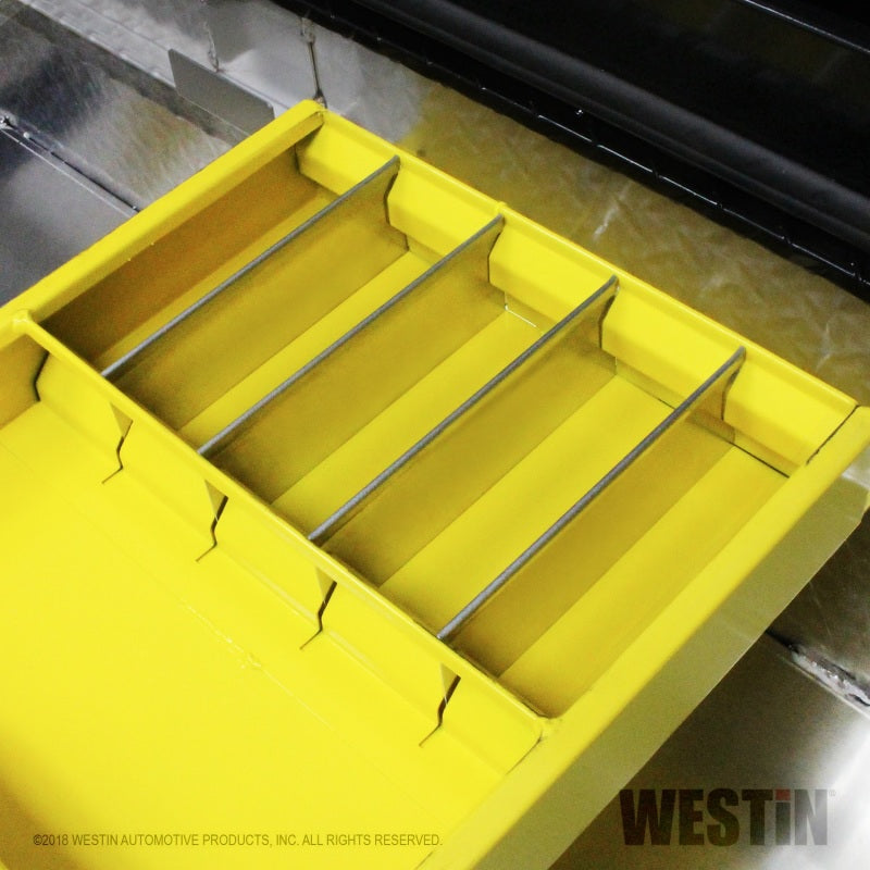 Westin/Brute 9in x 15in tray w/ 4 Silver Aluminum Dividers - Yellow-thumbmail-4