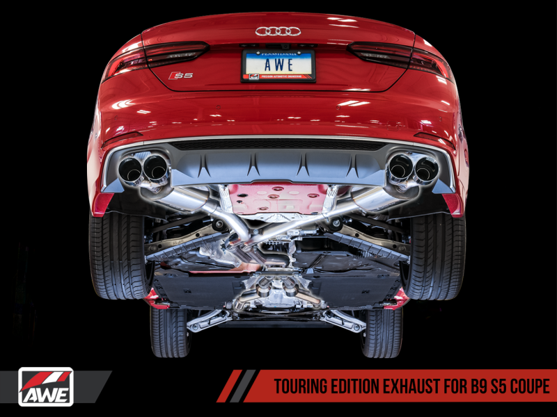 AWE Tuning Audi B9 S5 3.0T Touring Edition Exhaust - Black Diam Tips (102mm)-thumbmail-4