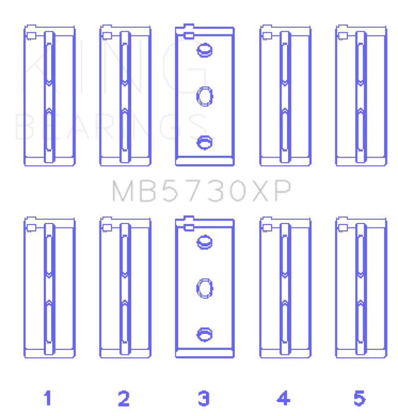 King Lancia 2.0L HF - (Size STD) Performance Main Bearing Set-thumbmail-1
