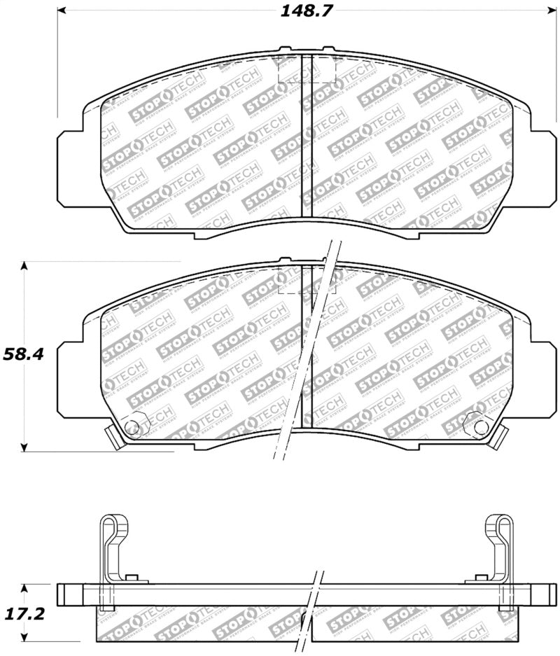 StopTech Street Select Brake Pads - Front/Rear-thumbmail-1