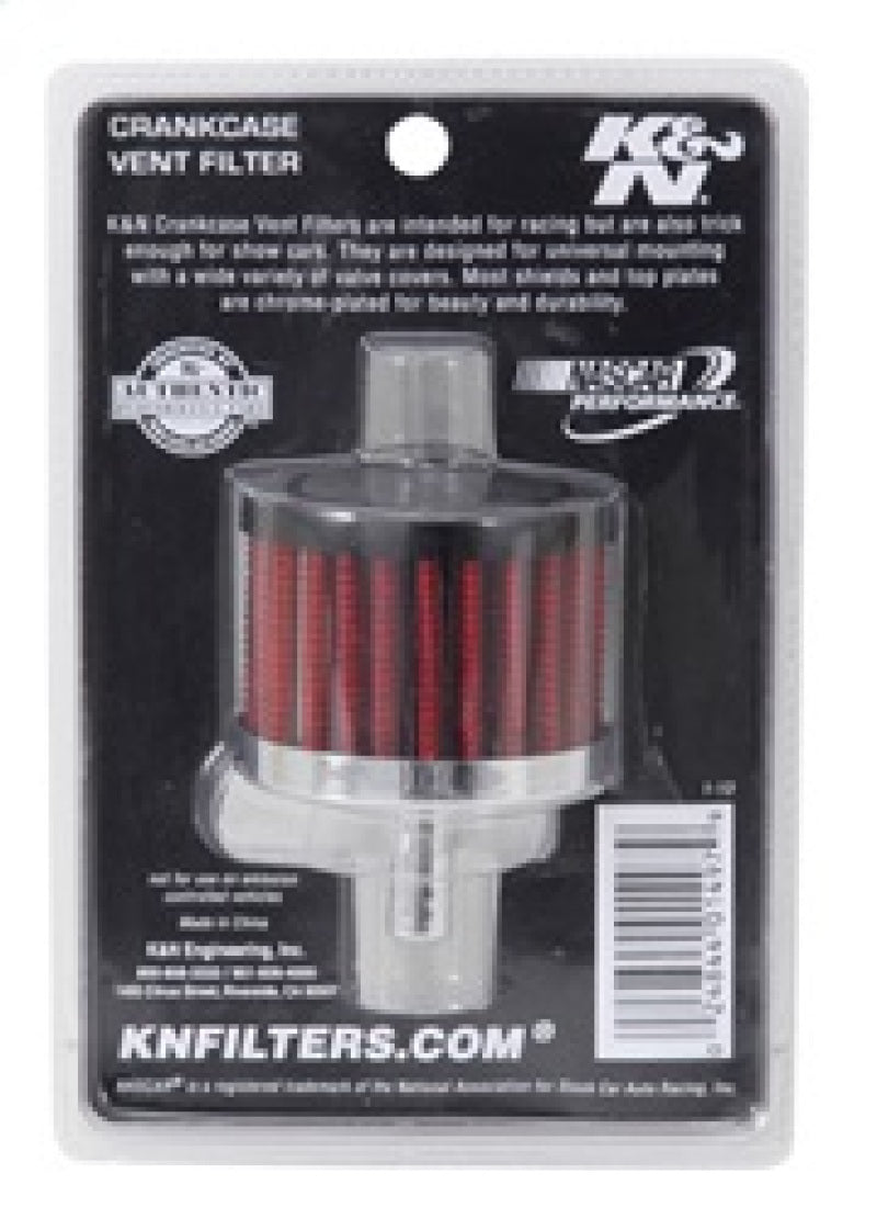 K&N Steel Base Crankcase Vent Filter 0.375in Vent OD x 2in OD x 1.5in Height-thumbmail-8