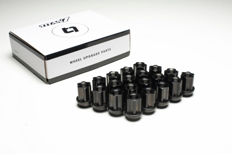 Titan 7 O.W.L. Titanium Race Nut 12x1.5 / 30mm H. / 60 Deg. Seat Taper - Machine Black-thumbmail-2