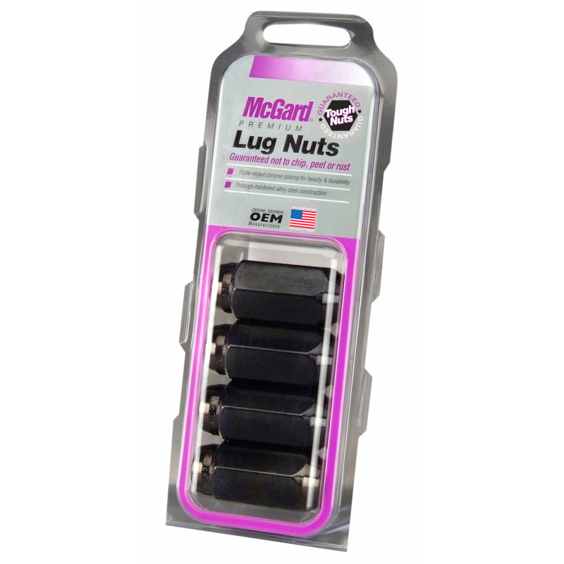 McGard Hex Lug Nut (Cone Seat) M14X1.5 / 22mm Hex / 1.945in. Length (4-Pack) - Black-thumbmail-6
