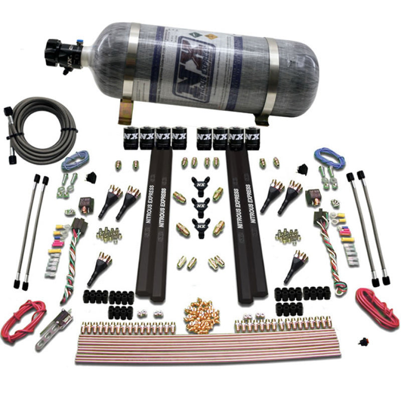 Nitrous Express 6 Cyl SX2 Dual Stage Nozzle Nitrous Kit w/12lb Bottle-thumbmail-3