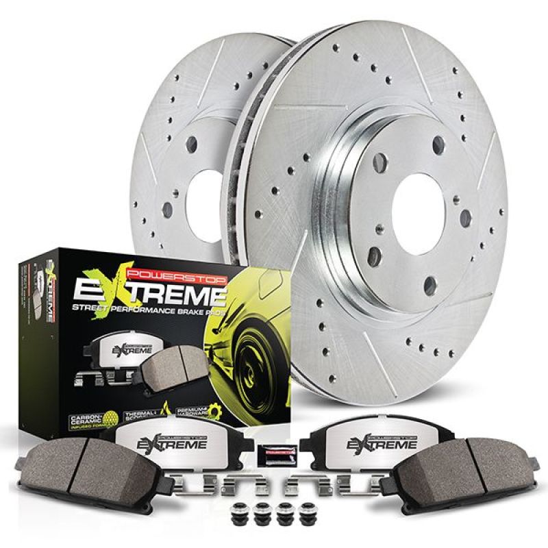 Power Stop 17-20 Subaru BRZ Rear Z26 Street Warrior Brake Kit-thumbmail-1