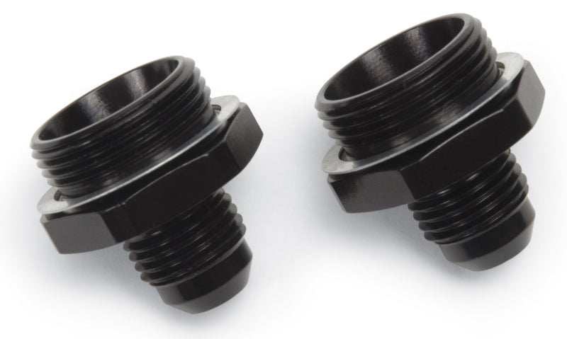 Russell Performance -6 AN Carb Adapter Fittings (2 pcs.) (Black)-thumbmail-2
