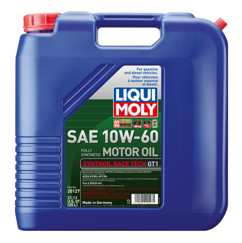 LIQUI MOLY 20L Synthoil Race Tech GT1 Motor Oil 10W60-thumbmail-1