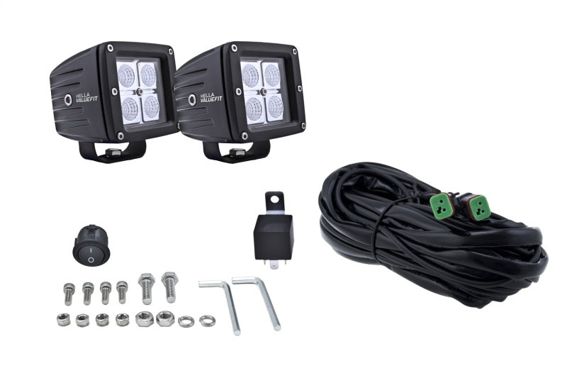 Hella HVF Cube 4 LED Off Road Kit - 3.1in 12W Spot Beam-thumbmail-8
