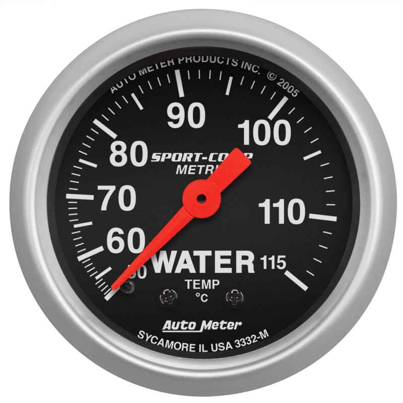 Autometer Sport 2in Water Temp Metric , 50-115 deg. C / Mech-thumbmail-1