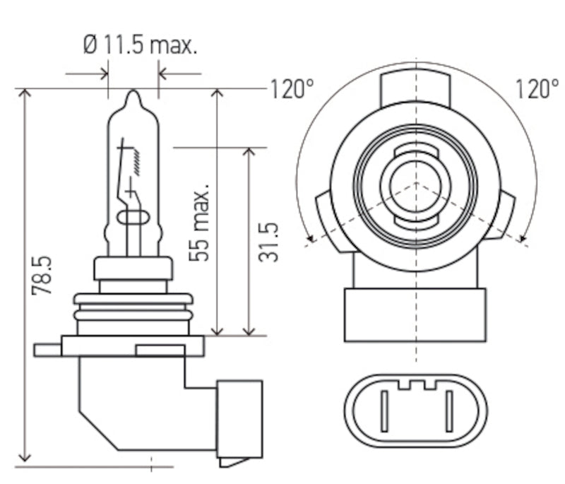 Hella Bulb 9012LL/HIR2 12V 55W PX22d-thumbmail-3