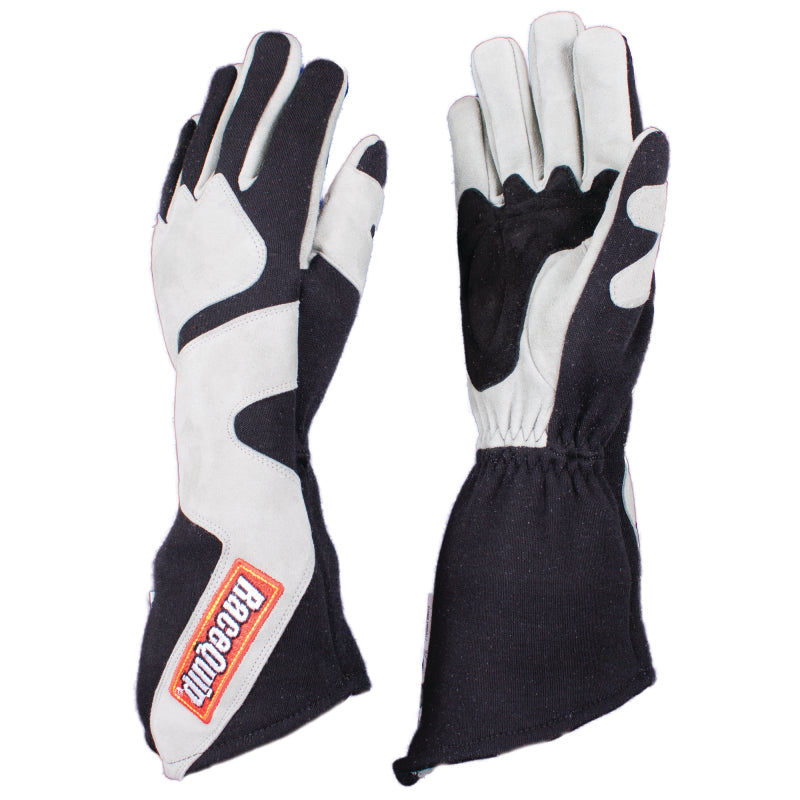 RaceQuip SFI-5 Gray/Black 2XL Long Angle Cut Glove-thumbmail-1