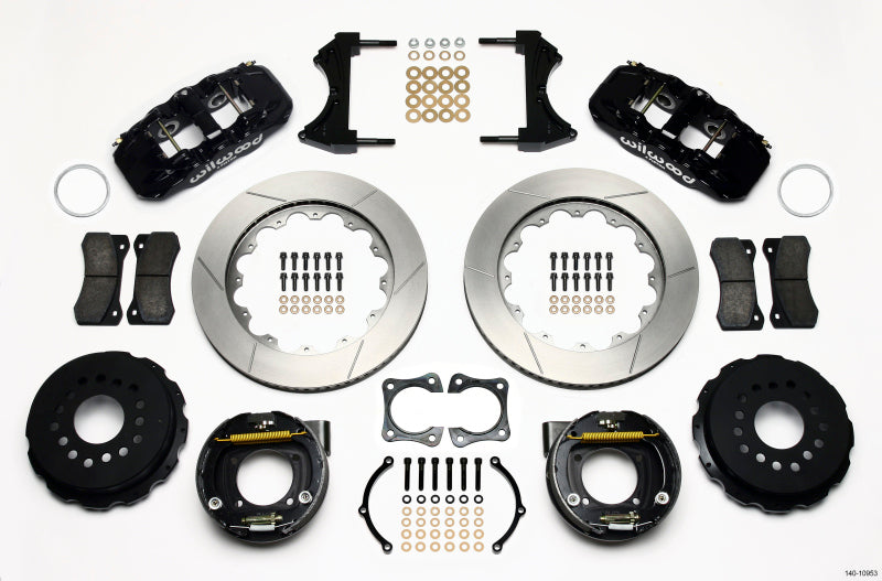 Wilwood AERO4 Rear P-Brake Kit 14.00in 58-64 Olds/Pontiac Ends 2.81in Offset-thumbmail-1