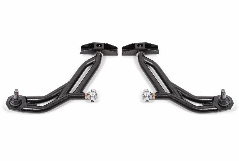 BMR 10-14 Ford Mustang Adj. Lower A-Arms w/ Delrin/Rod End / 19mm Tall Ball Joint - Black Hammertone-thumbmail-1
