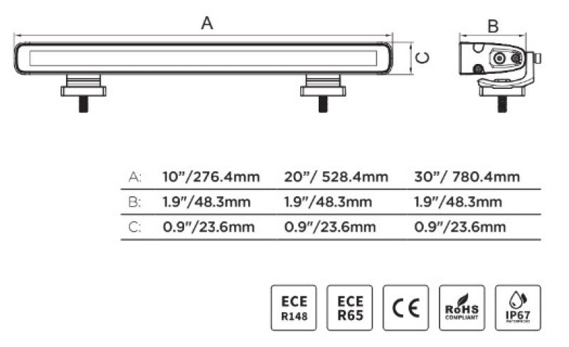 Go Rhino Xplor Flash Series Sgl Multi Function LED Light Bar (Track Mount) 10in. - Blk-thumbmail-10