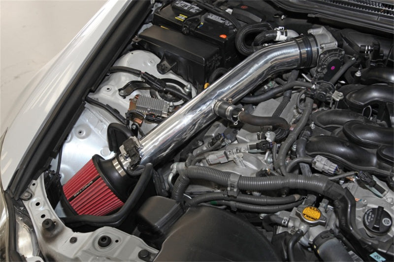Spectre 06-12 Lexus IS250/IS350 V6-2.5/3.5L F/I Air Intake Kit - Polished w/Red Filter-thumbmail-4