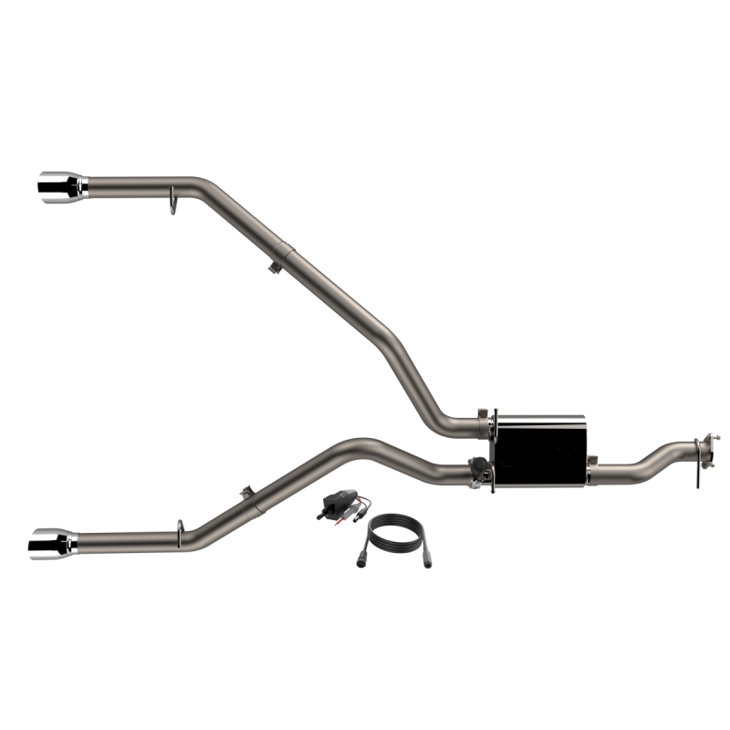 QTP 2019 + Ram 1500 CC/SB 5.7L Screamer 304 SS Cat Back Exhaust Split Rear Exit w/3in Tips-thumbmail-2