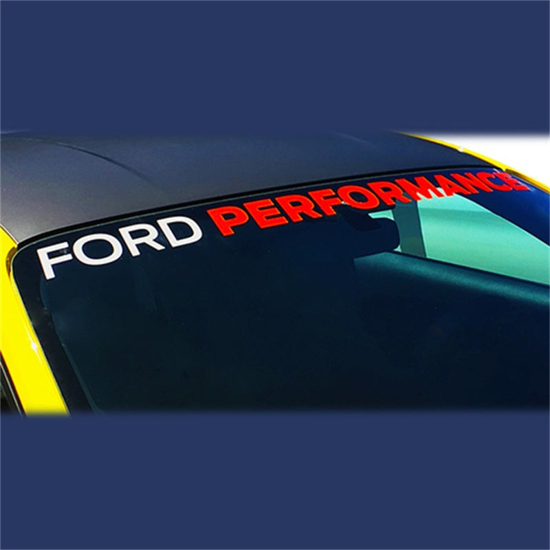 Ford Performance 2015-2017 Mustang Windshield Banner Ford Performance - White / Red-thumbmail-1