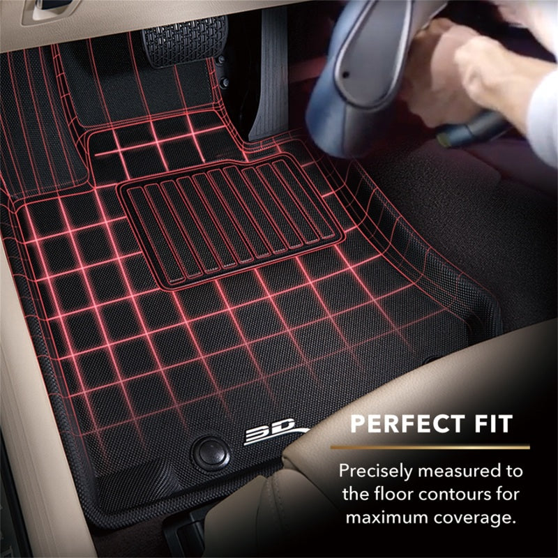 3D MAXpider 2004-2012 Chevrolet/GMC Colorado/Canyon Crew Cab Kagu 2nd Row Floormats - Black-thumbmail-2