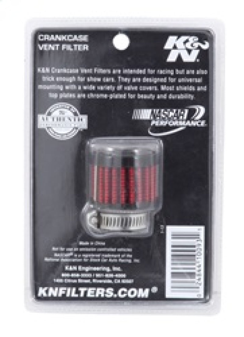 K&N 0.75 inch ID 1.375 inch OD 1.125 inch H Clamp On Crankcase Vent Filter-thumbmail-7