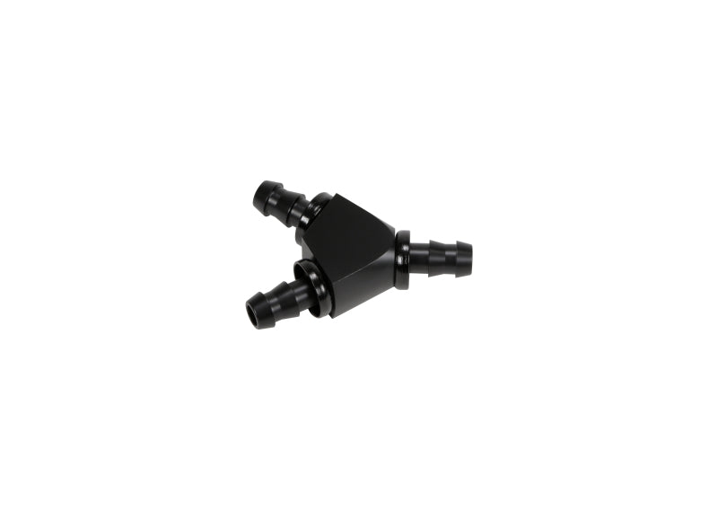 Fleece Performance Universal 3/8in Aluminum Y Barbed Fitting (For -6 Pushlock Hose) - Black Anodized-thumbmail-2