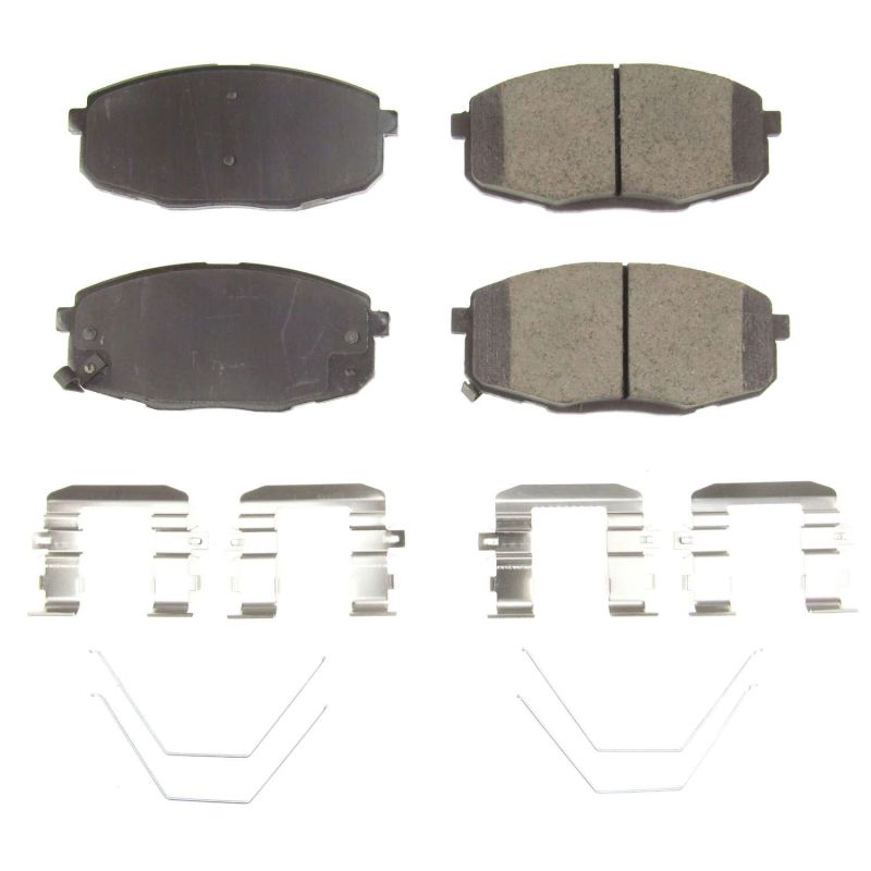 Power Stop 2018 Hyundai Elantra GT Front Z17 Evolution Ceramic Brake Pads w/Hardware-thumbmail-1