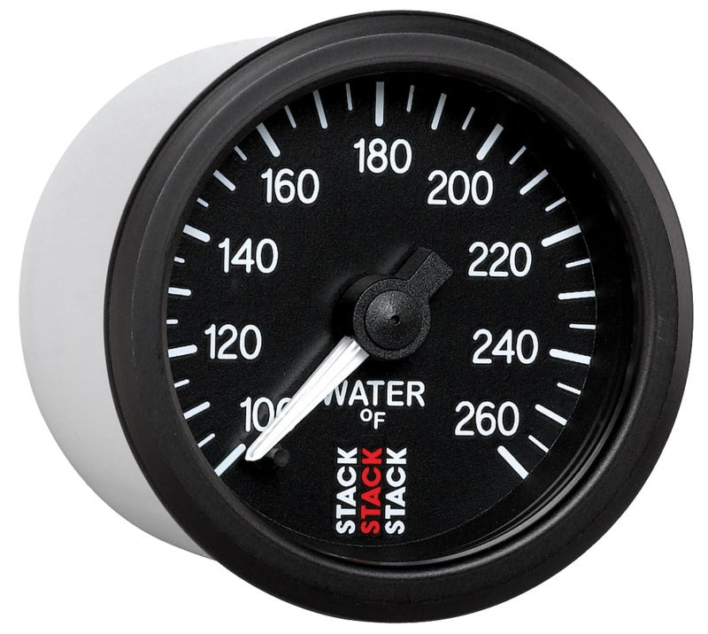 Autometer Stack 52mm 100-260 Deg F 1/8in NPTF Male Pro Stepper Motor Water Temp Gauge - Black-thumbmail-2