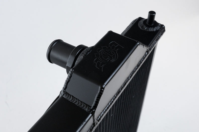 CSF 96-07 Mitsubishi Evo 4/5/6/7/8/9 Full-Slim Radiator w/12in Fan & Shroud/-16AN - Black-thumbmail-3