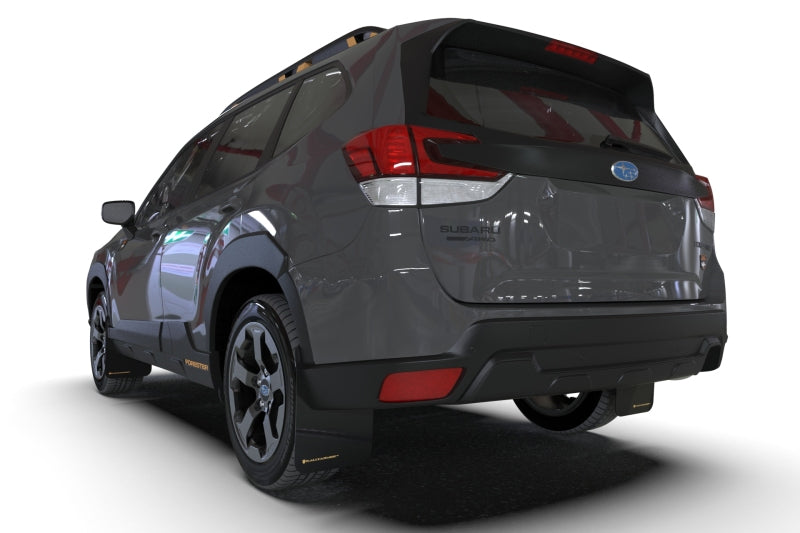 Rally Armor 2022 Subaru Forester (Incl. Wilderness) Black UR Mud Flap w/ Grey Logo-thumbmail-4