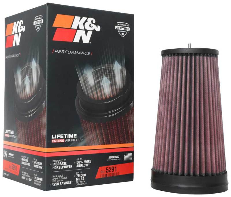 K&N Universal Unique Air Filter 2-3/4in FLG x 4-21/32in Base x 3-1/2in Top x 8-1/4in Height-thumbmail-4