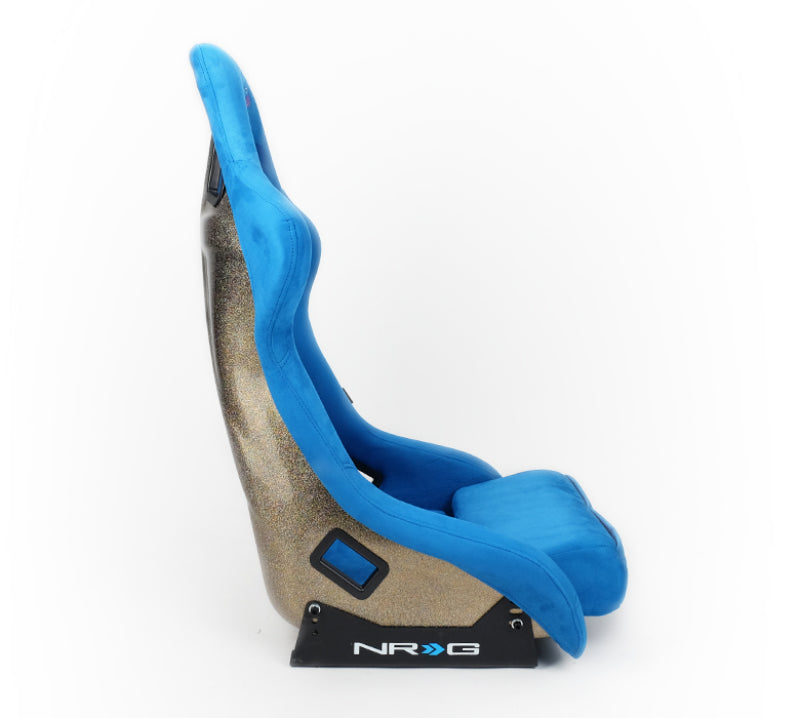 NRG FRP Bucket Seat ULTRA Edition - Large (Blue Alcantara/Gold Glitter Back)-thumbmail-3