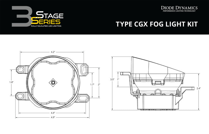 Diode Dynamics SS3 Max Type CGX Kit ABL - Yellow SAE Fog-thumbmail-3