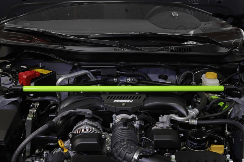 Perrin 2013+ BRZ/FR-S/86/GR86 Strut Brace - Neon Yellow Wrinkle-thumbmail-3