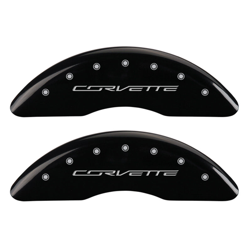 MGP 4 Caliper Covers Engraved Front Corvette C7 Engraved Rear Z51/2015 Black finish silver ch-thumbmail-2