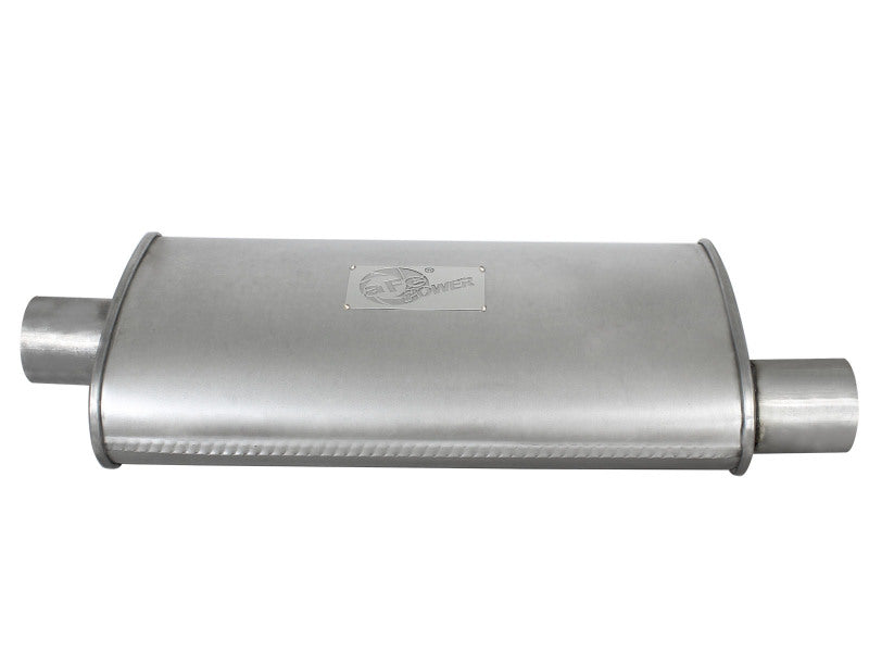aFe Scorpion Replacement Alum Steel Muffler Double Layer 2-1/2in In/Out Center/Offset 18inL x9inW-thumbmail-3