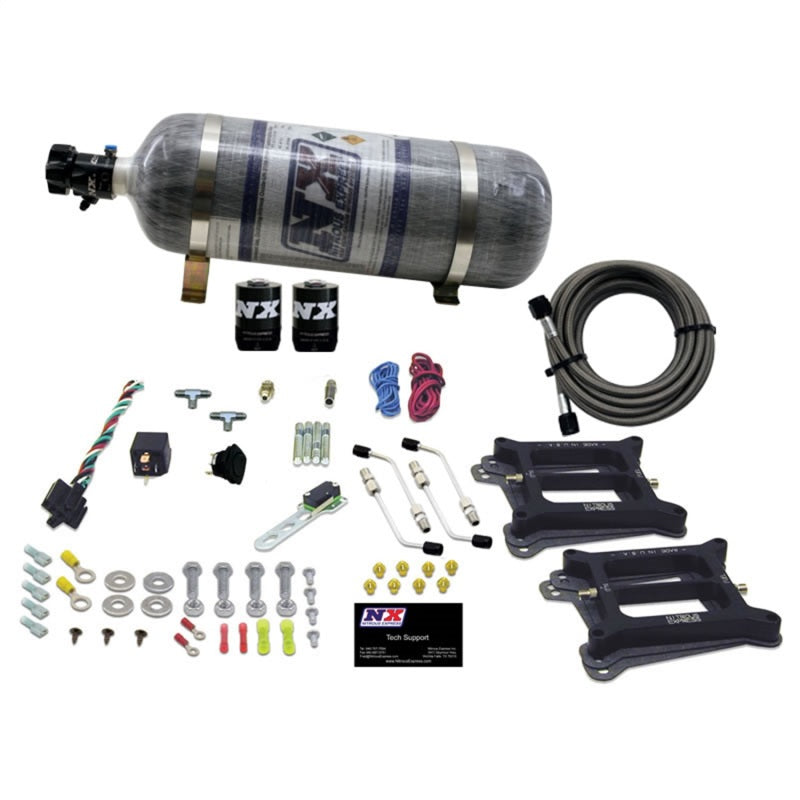 Nitrous Express Dual Holley/Gasoline Nitrous Kit (100-500HP) w/Composite Bottle-thumbmail-1