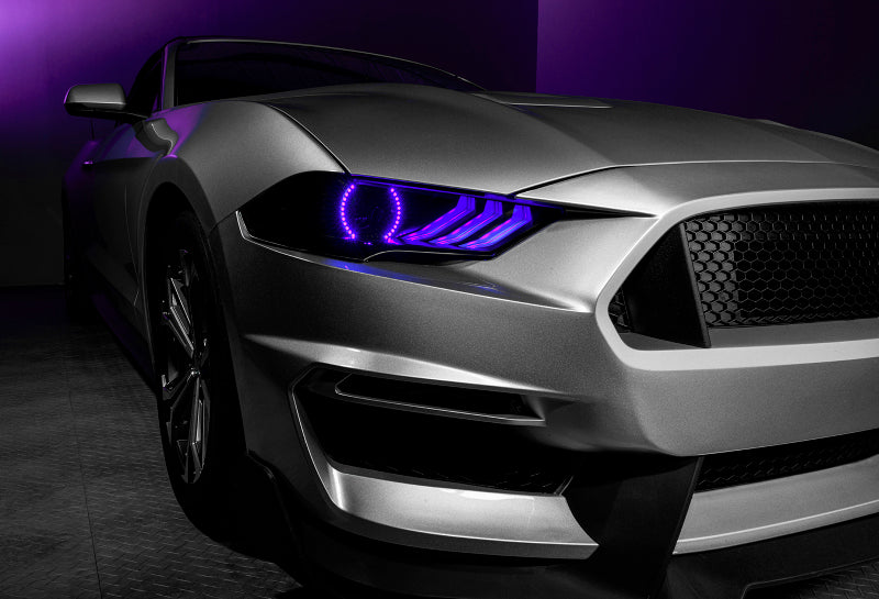 Oracle 18-21 Ford Mustang Dynamic DRL Upgrade w/ Halo Kit & Sequential Turn Signal - ColorSHIFT-thumbmail-8