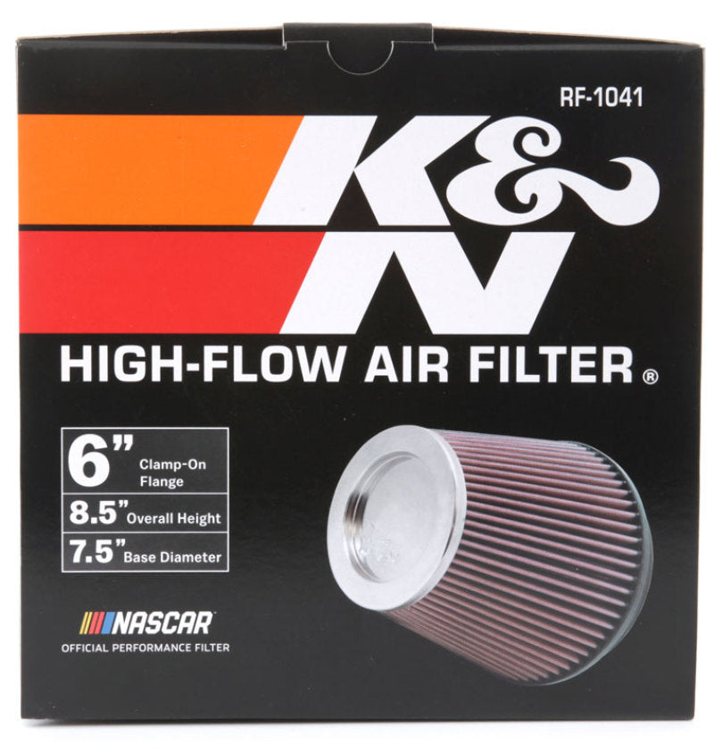 K&N Round Tapered Universal Air Filter 6 inch Flange 7 1/2 inch Base 5 inch Top 7 1/2 inch Height-thumbmail-9