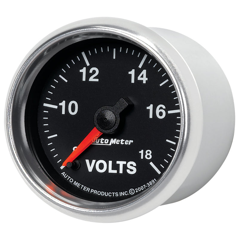 Autometer GS Series 2-1/16in Voltmeter 18V Electrical Gauge Full Sweep-thumbmail-4