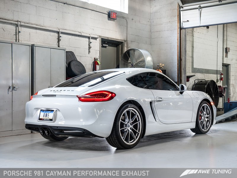 AWE Tuning Porsche 981 Performance Exhaust System - w/Diamond Black Tips-thumbmail-1